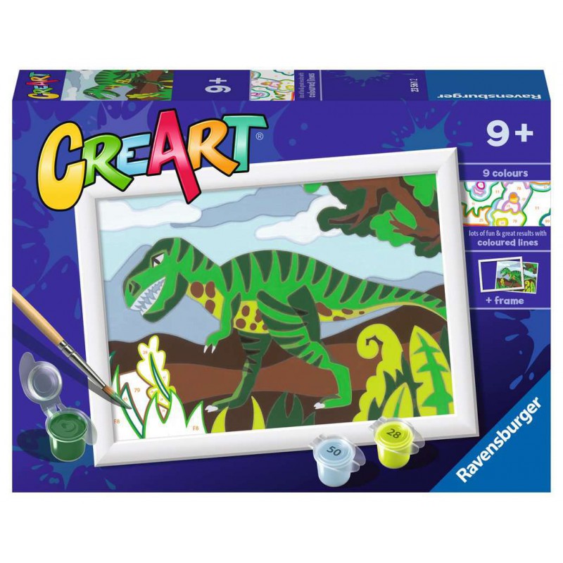 CreArt, Roaming Dinosaur, Schilderen op nummer, Ravensburger 289356