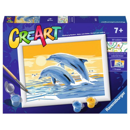 CreArt, Delightful Dolphins, Schilderen op nummer, Ravensburger 289356