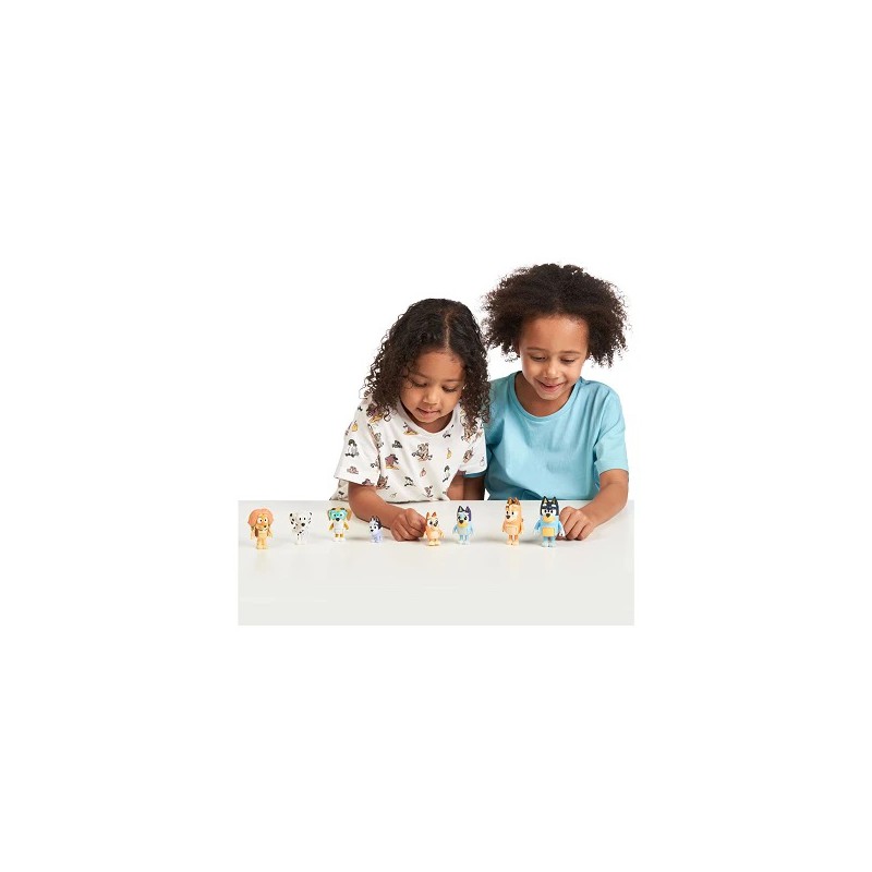 Bluey - 8 speelfiguren familie en vrienden