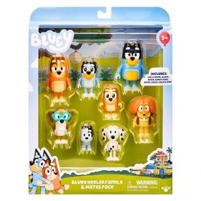 Bluey - 8 speelfiguren familie en vrienden