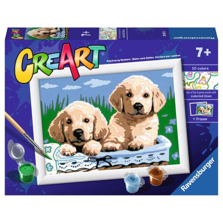 CreArt, Cute Puppies, Schilderen op nummer, Ravensburger