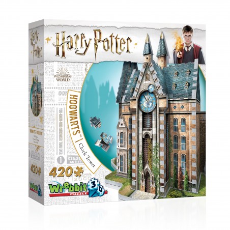 3D puzzel, Harry Potter, Hogwarts Clock Tower, 420 stukjes Wrebbit