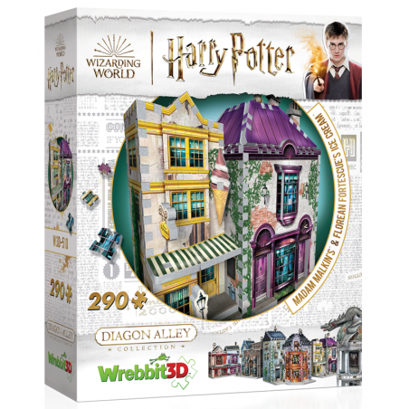 3D puzzel, Harry Potter, Madam Malkin's & Florean Fortescue's Ice Cream, 290 stukjes Wrebbit