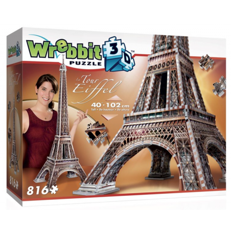 3D puzzel, Eiffeltoren, 816 stukjes Wrebbit