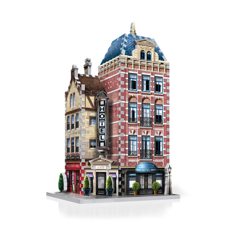 3D puzzel, Urbania, Hotel, 295 stukjes Wrebbit