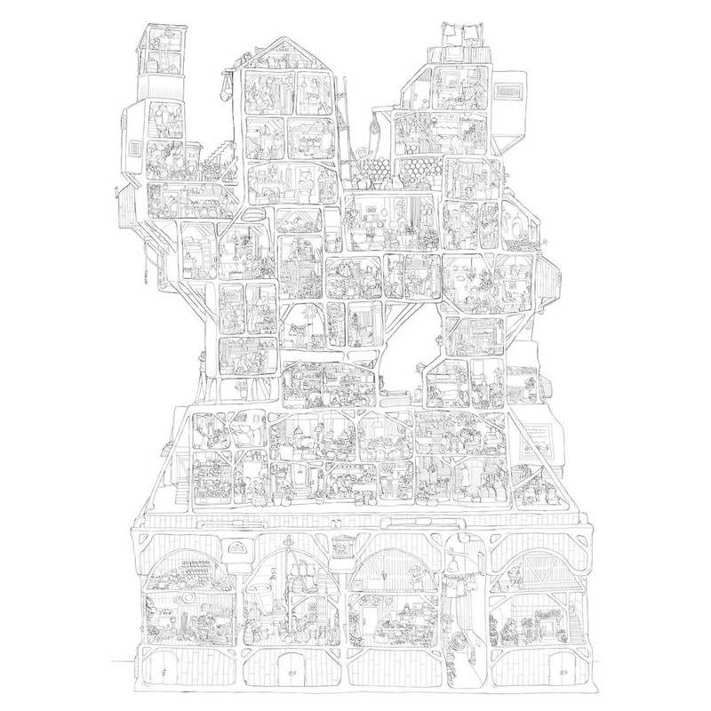 Het Muizenhuis - Kleurposter XL