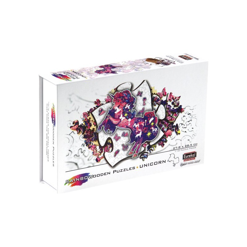 Unicorn, 110 stukjes Rainbowooden Puzzles