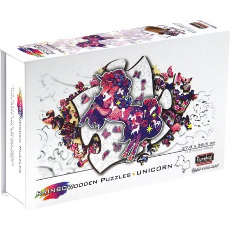Unicorn, 110 stukjes Rainbowooden Puzzles