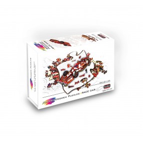 Race car, 110 stukjes Rainbowooden Puzzles