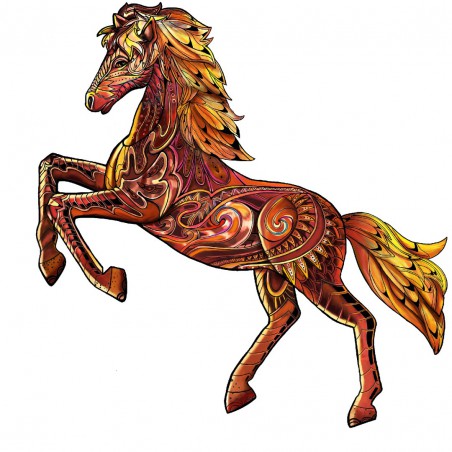 Wild horse, 103 houten stukjes Rainbowooden Puzzles