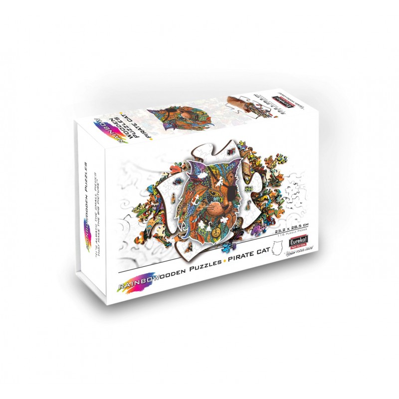 Pirate cat, 116 stukjes Rainbowooden Puzzles