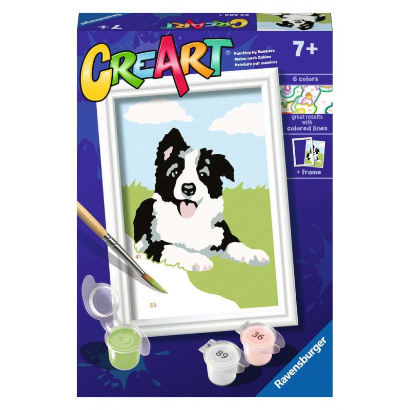 CreArt, Border Collie, Schilderen op nummer, Ravensburger