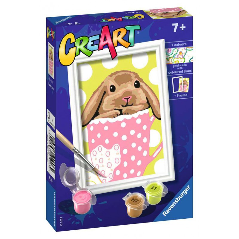CreArt, Bunny Cup, Schilderen op nummer, Ravensburger