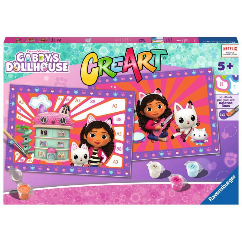 CreArt Junior, Gabby's Dolhouse, Schilderen op nummer, Ravensburger