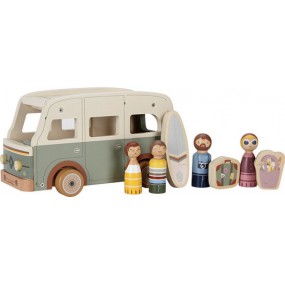 Houten poppenhuis uitbreiding - Vintage Camper busje - Little Dutch