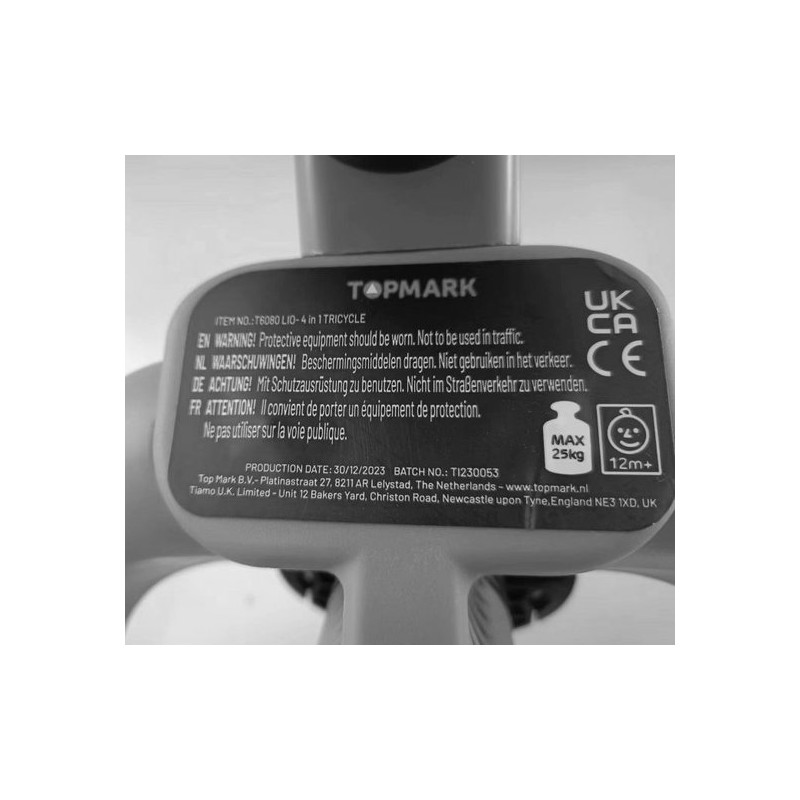 Driewieler met duwstang 4 in 1 - Pistache groen, Topmark