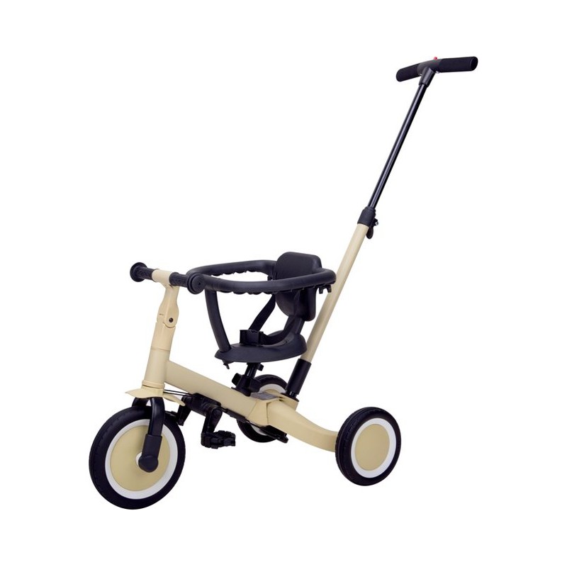 Driewieler met duwstang 4 in 1 - Pistache groen, Topmark