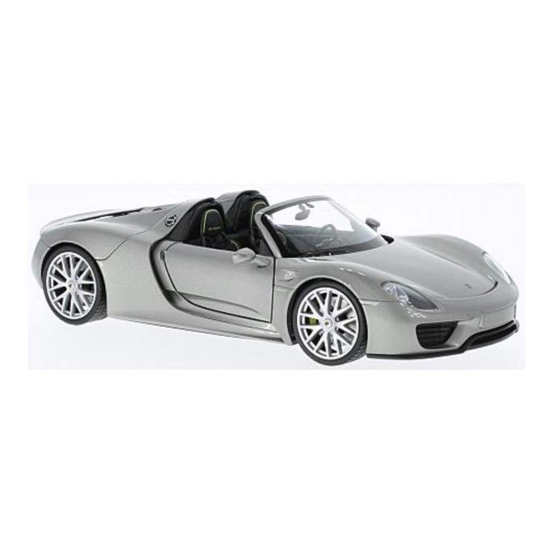 Porsche 918 Spyder Convertible (zilver), 1:24, Welly