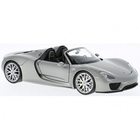 Porsche 918 Spyder Convertible (zilver), 1:24, Welly