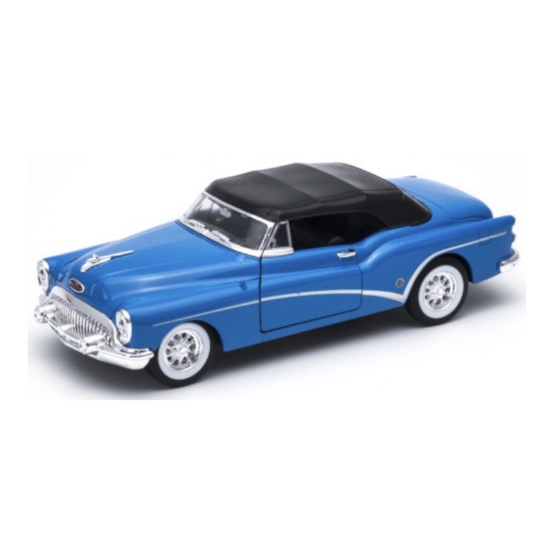 Buick Skylark Soft Top 1953 (blauw/zwart), 1:24, Welly