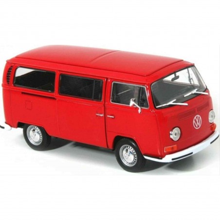 Volkwagen Bus T2 1972 (rood), 1:24, Welly