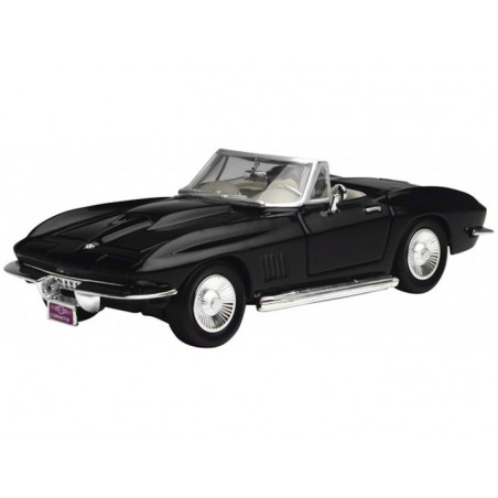 Chevrolette Corvette Cabrio 1967 (zwart), 1:24, MotorMax