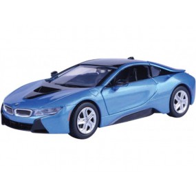 BMW i8 Coupe 2018 (blauw), 1:24, MotorMax