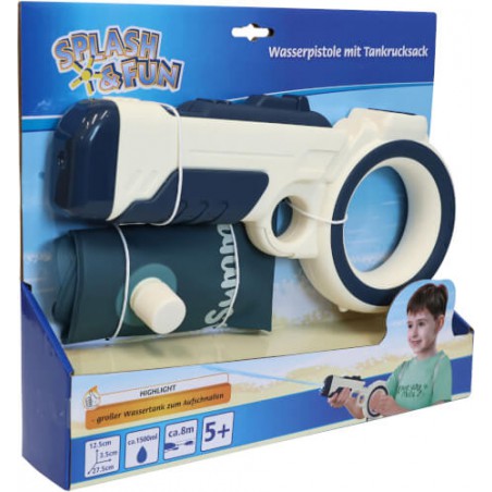 Splash & Fun - waterpistool met rugzak 27 cm
