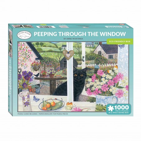 Peeping through the window, Otter House (1000)
