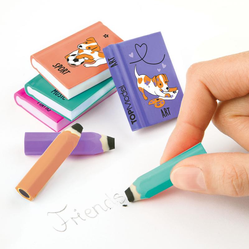 TOPModel gumset, mini schoolboeken en potloden 12443