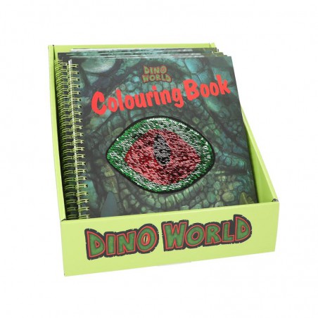 Dino World kleurboek met pailletten 12757