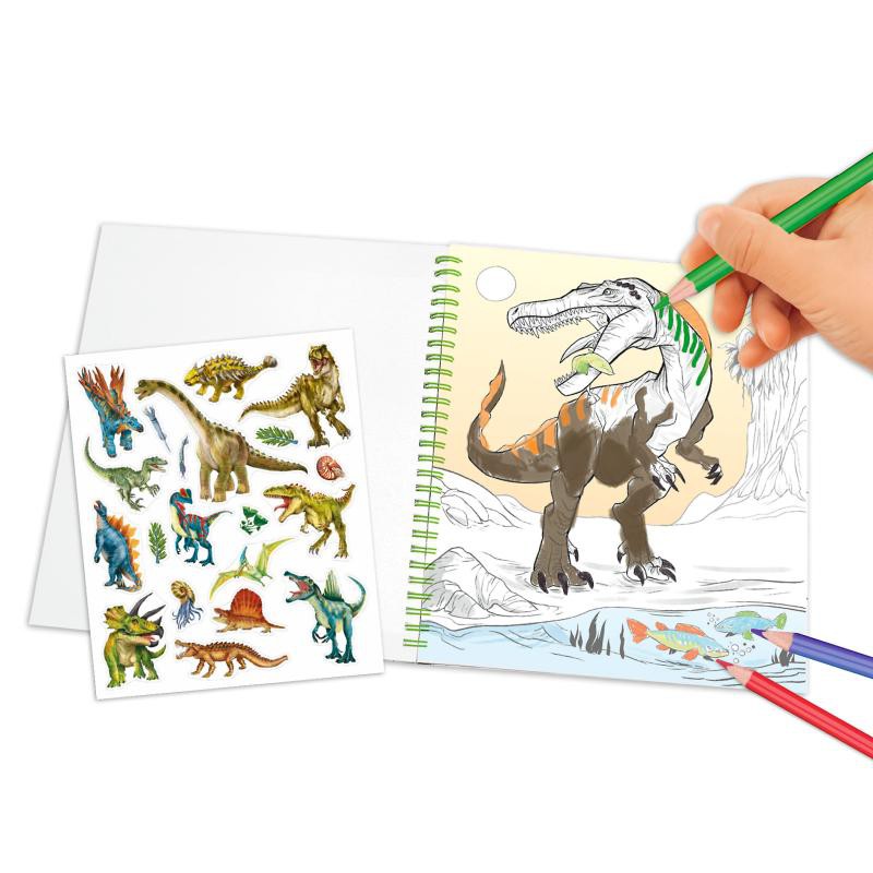 Dino World kleurboek met pailletten 12757