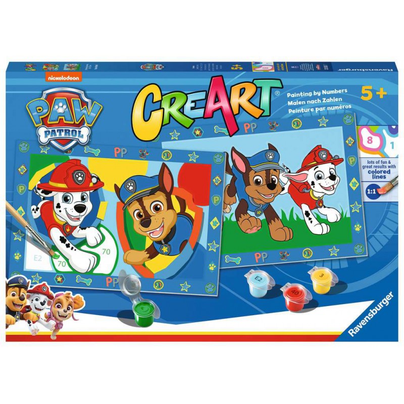 CreArt Junior, Paw Patrol, Schilderen op nummer, Ravensburger