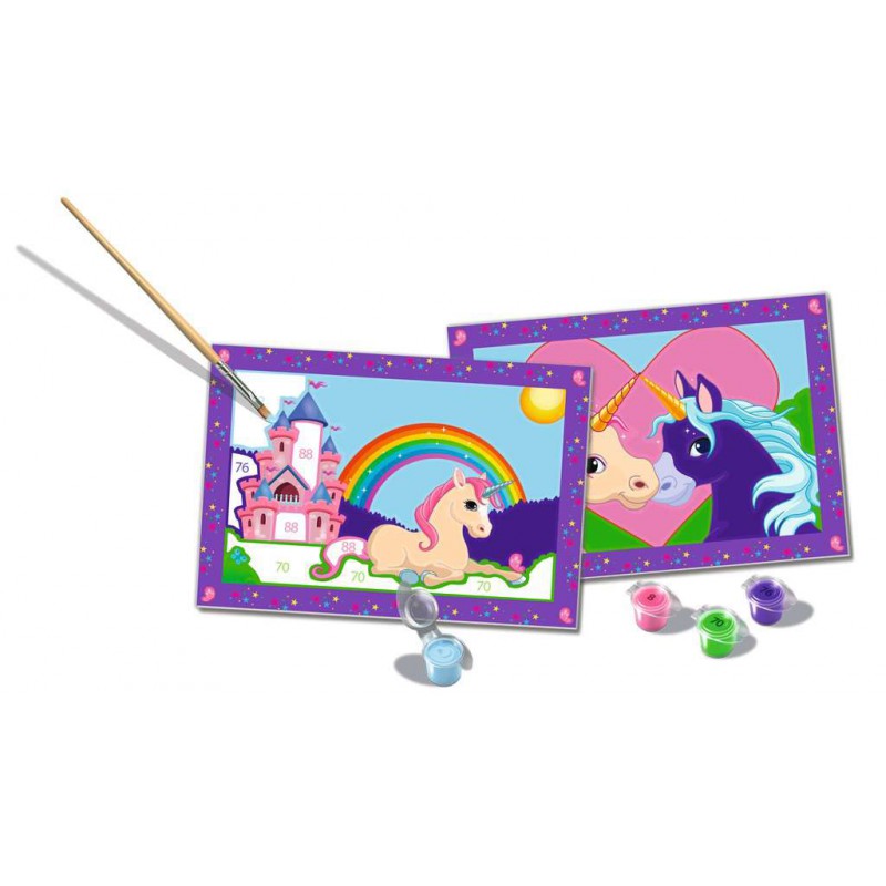 CreArt junior,Magical unicorns, Schilderen op nummer, Ravensburger