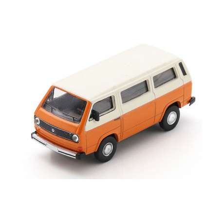 VW bus T3 oranje wit 1:64, Schuco