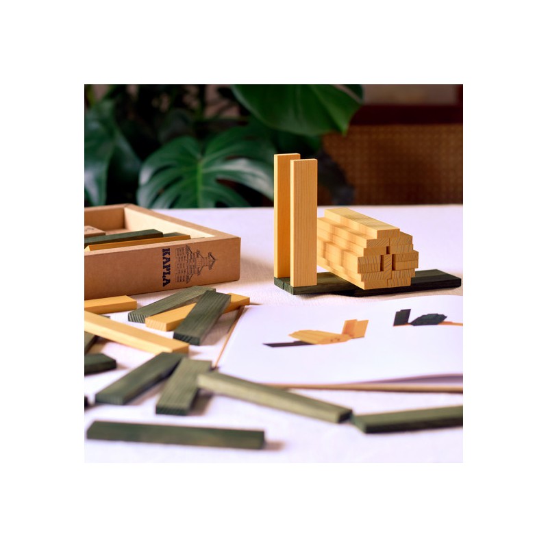 Kapla - 40 stuks geel/groen met boek