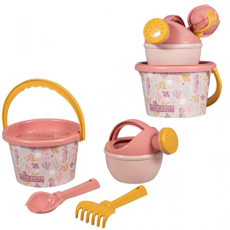 Ocean dreams roze strandset 5dlg - Little Dutch