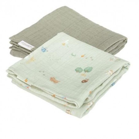 Swaddle doeken set hydrofiel, Little Farm - Little Dutch