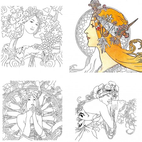 Fridolin, Coloring Art - Art Nouveau