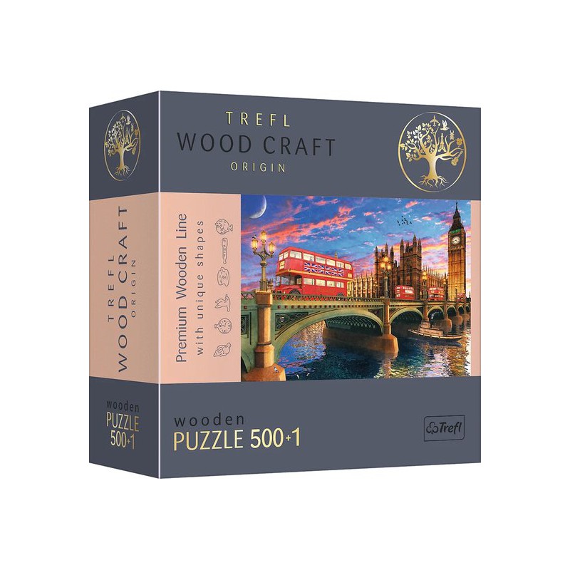 Palace of Westminster, wooden puzzle 500+1 met aparte stukken