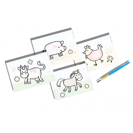 SES - My first, kleuren met water, boerderij dieren