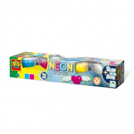 SES - Klei, neon en glow in the dark 4x90gr