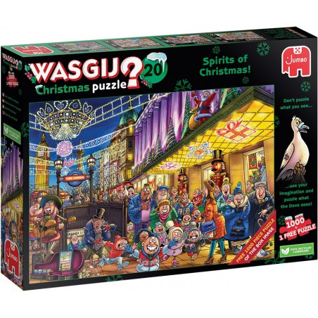 Wasgij Christmas 20 - Spirits of Christmas  incl gratis puzzel 1000stukjess, Jumbo