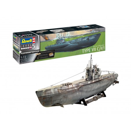 German Submarine TYPE VII C/41 "Platinum Edition" 1:72, Revell