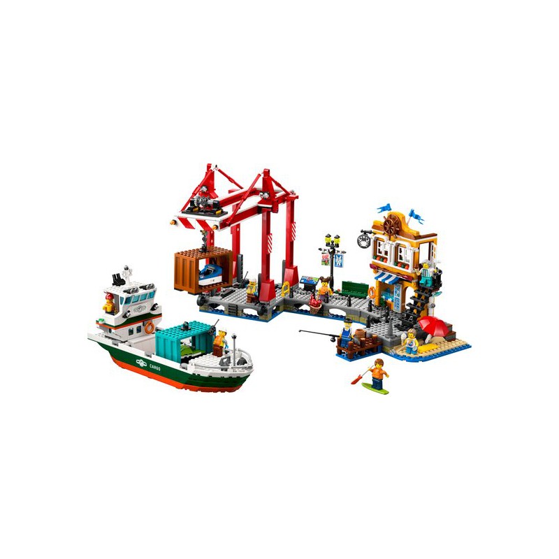 LEGO City 60422 Haven met vrachtschip