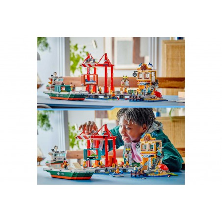 LEGO City 60422 Haven met vrachtschip