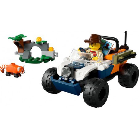 LEGO City 60424 Jungleonderzoekers: rode panda-missie met terrienwagen