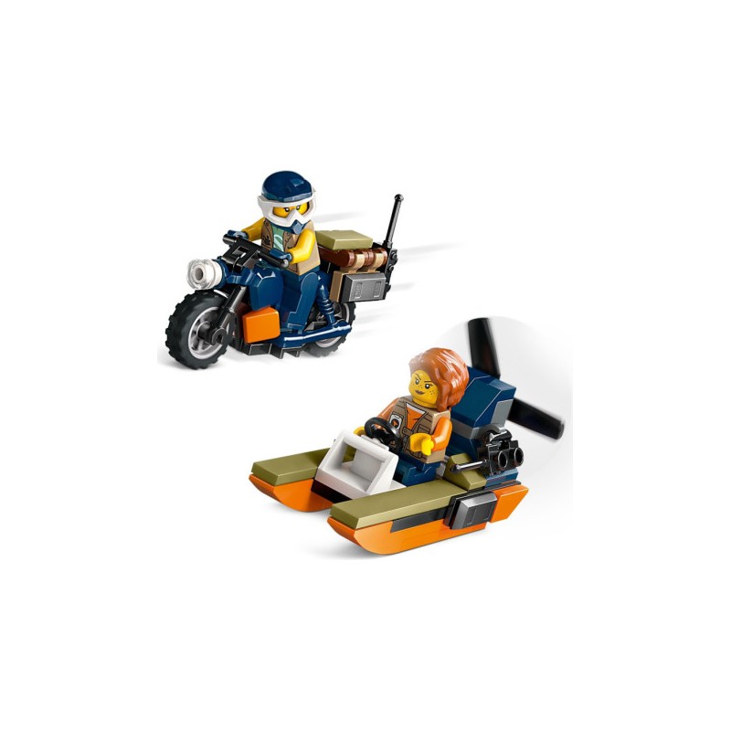 LEGO City 60437 Jungleonderzoekers: helikopter bij de basis