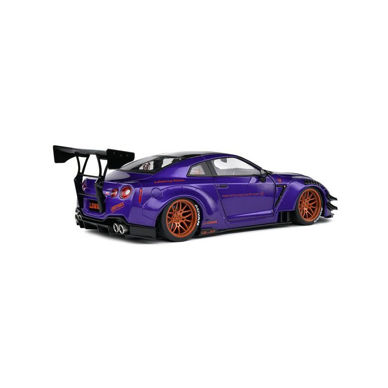 Nissan GT-R R35 W/ Liberty (Paars) - 1:18 - Solido