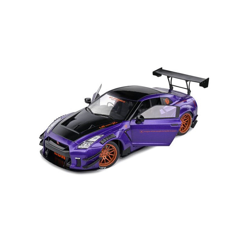 Nissan GT-R R35 W/ Liberty (Paars) - 1:18 - Solido